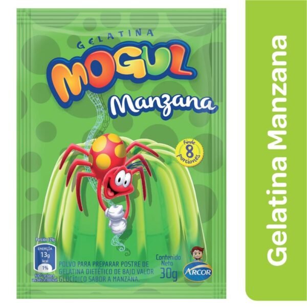 GELATINA MOGUL MANZANA X25GR