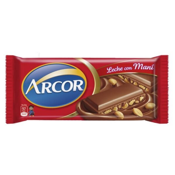 CHOCOLATE ARCOR CELOFAN LECHE/MANI X25GR
