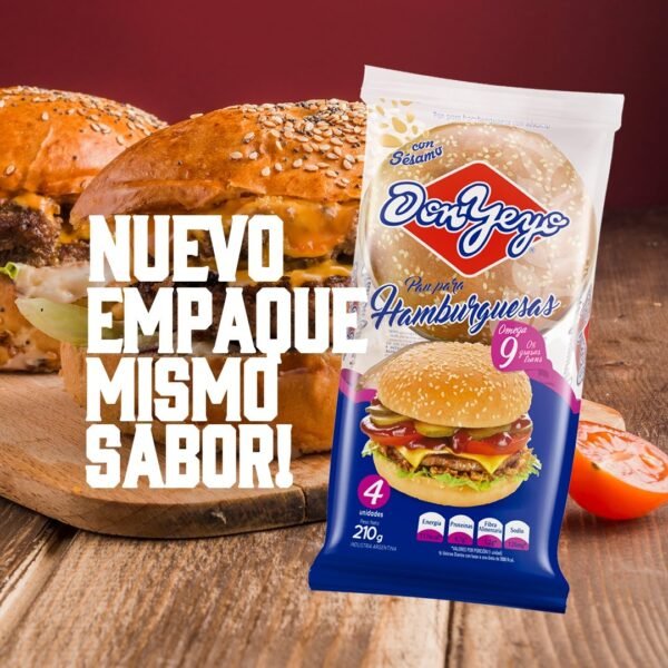 PAN HAMBURGUESA DON YEYO C/SESAMO X210GR