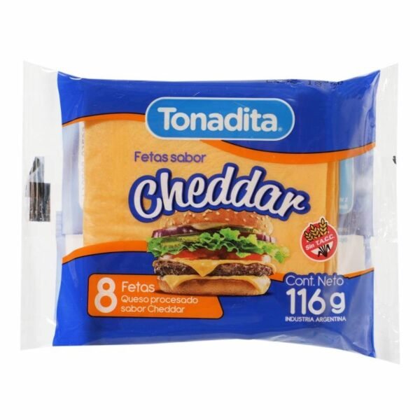 QUESO CHEDDAR TONADITA 10 FETAS X120GR